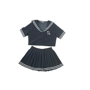 Sailor Pleated Skirt Set, Size M